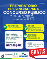 Curso Preparatório Gratuito para o Concurso da Câmara Municipal de Cantá