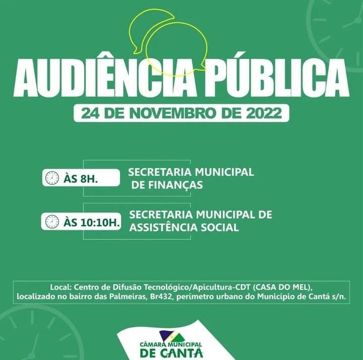 AUDIÊNCIA PÚBLICA  (PROGAMAÇÃO)