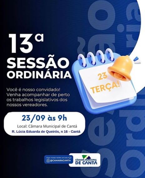 13ª SESSÃO ORDINÁRIA