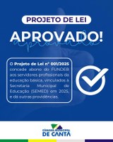 PROJETO DE LEI Nº 001/2025 - FUNDEB