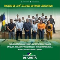 APROVAÇÃO DO PROJETO DE LEI Nº 03/2023 (Poder Legislativo)