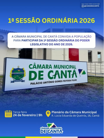 1ª SESSÃO ORDINÁRIA DE 2026